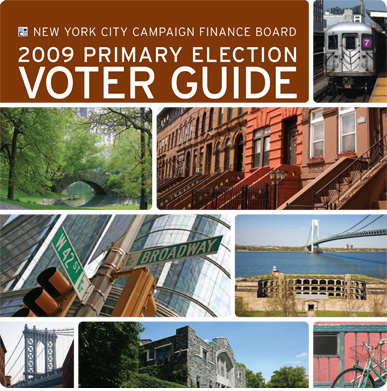 2009 Primary Election Voter Guide cover